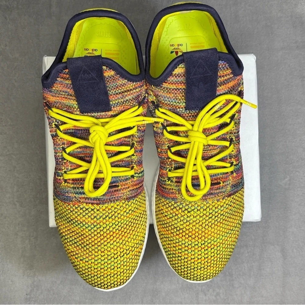 Adidas HU Tennis Pharrell Williams Multicolor Knit Sneakers Mens 12